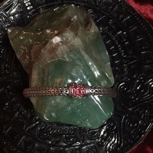 John Hardy Unisex Woven Silver Pave Clasp Bracelet